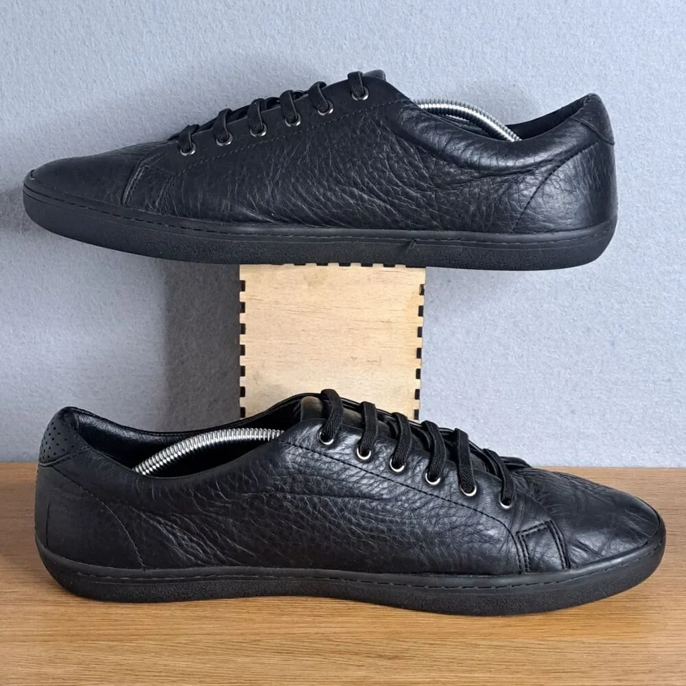 Birchbury Bramfords Men 13 Black Leather Lace-Up Casual Shoes Pebbled Minimalist